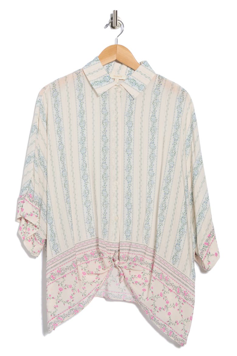 The River Print Oversize Top, Alternate, color, SOFT CREAM