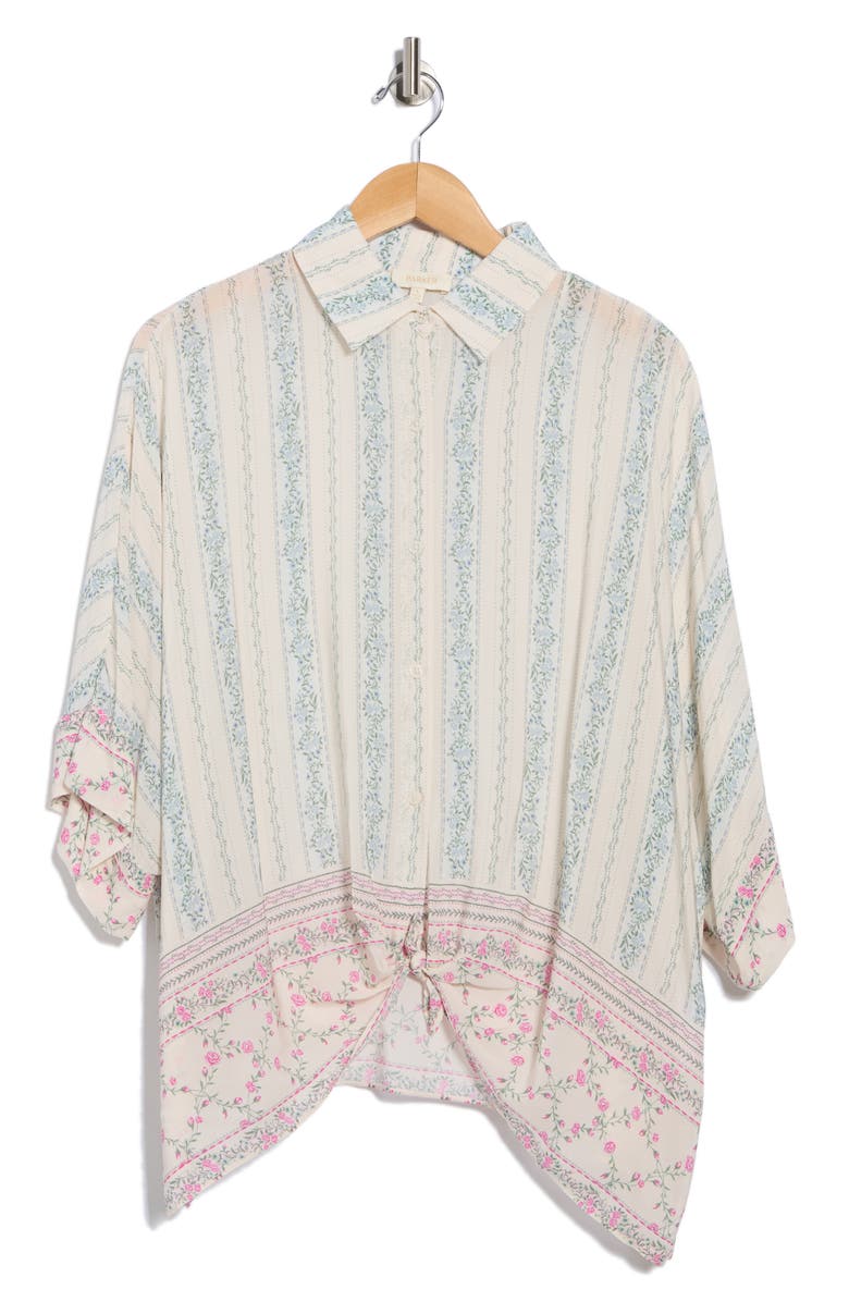 Parker The River Print Oversize Top, Alternate, color, Soft Cream