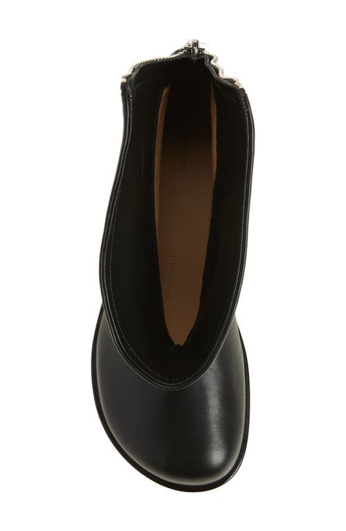 Jw Anderson Biker Foldover Shaft Bootie In 999 Black