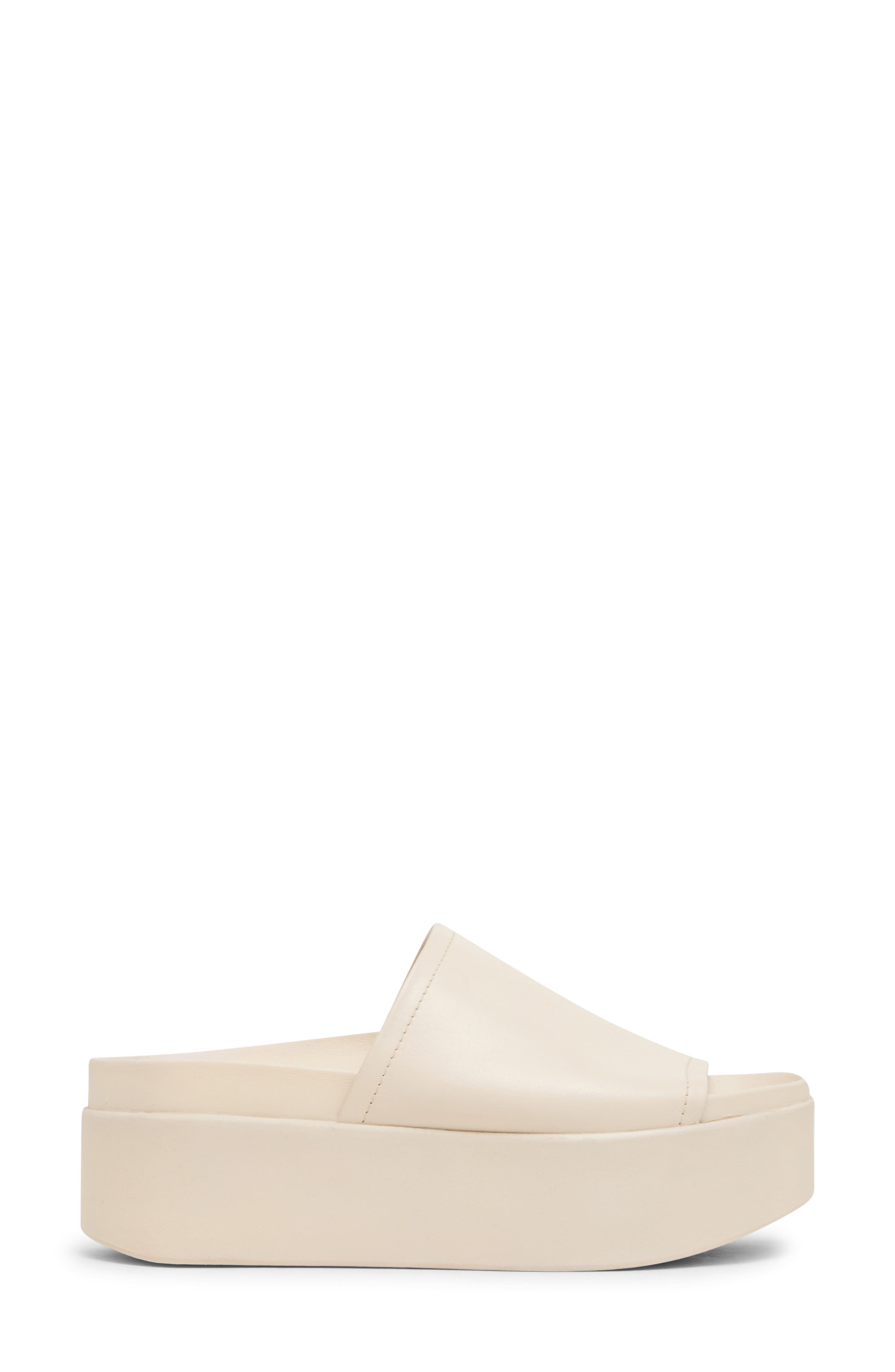Arwen Platform Wedge Slide Sandal, Alternate, color, BONE LEATHER