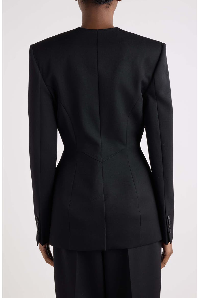 Cutaway Wool Jacket, Alternate, color, BLACK