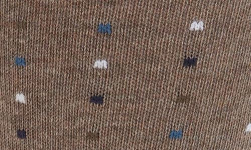 Nordstrom Mini Dot Cotton Blend Dress Socks In Brown