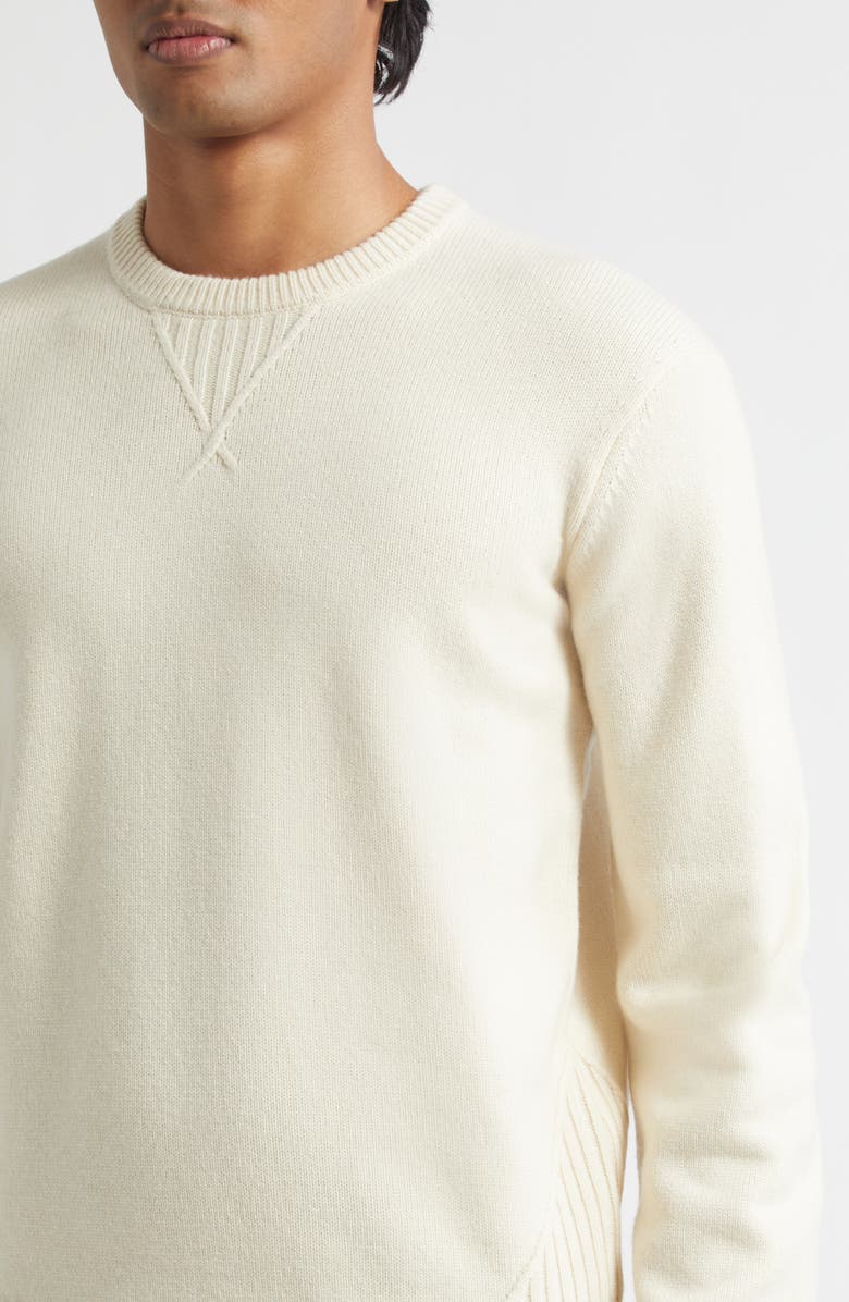 JW Anderson Oversize Cotton Crewneck Sweater, Alternate, color, Ecru