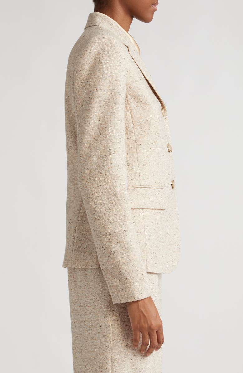 Lafayette 148 New York Academy Three-Button Wool Blend Blazer, Alternate, color, 