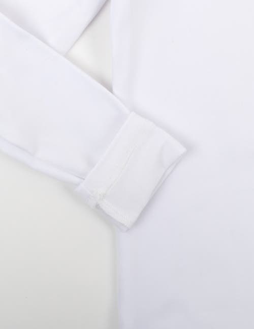 Leveret Kids Solid Thermal Pajamas In White