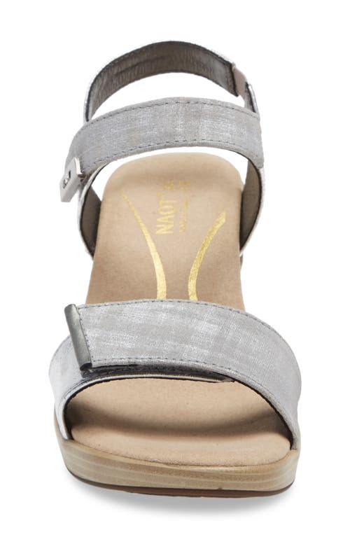 Naot 'intact' Sandal In Gray Linen Leather