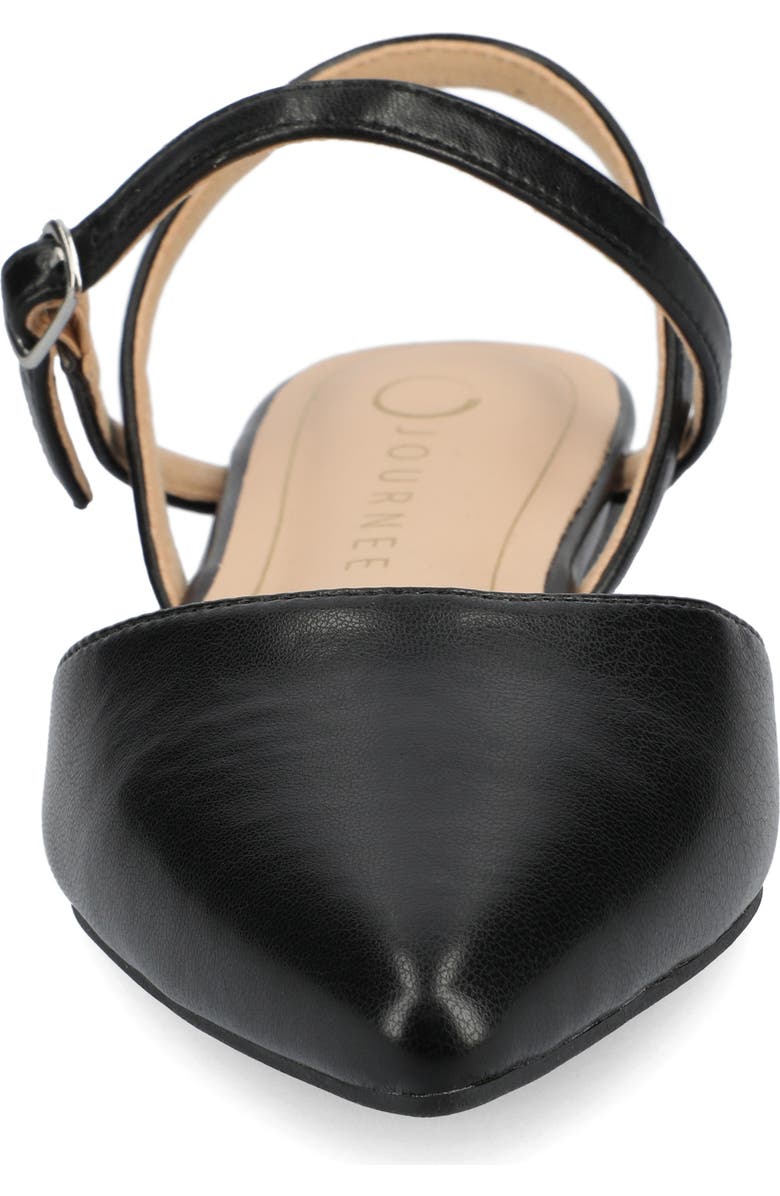 Journee Collection Martine SuperNatural Shades Slingback Flat, Alternate, color, Black