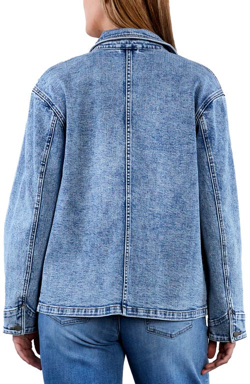 Wash Lab Denim Denim Rider Jacket In Denim Foam