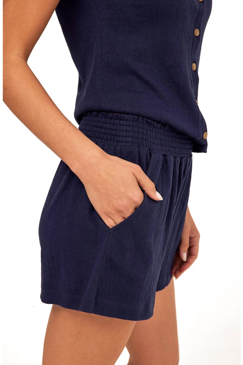 Gwyneth Smocked Pull-On Shorts, Alternate, color, STARGAZER