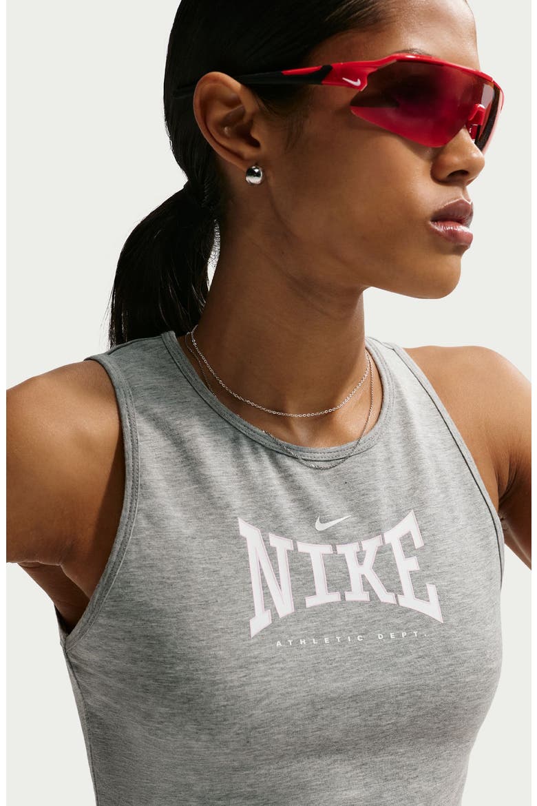 Athletic League Crop Sports Bra Tank, Alternate, color, DARK GREY HEATHER