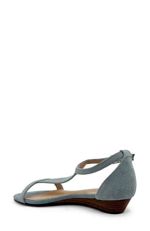 Shop Chelsea Crew Samira Wedge Sandal In Sky Blue Suede