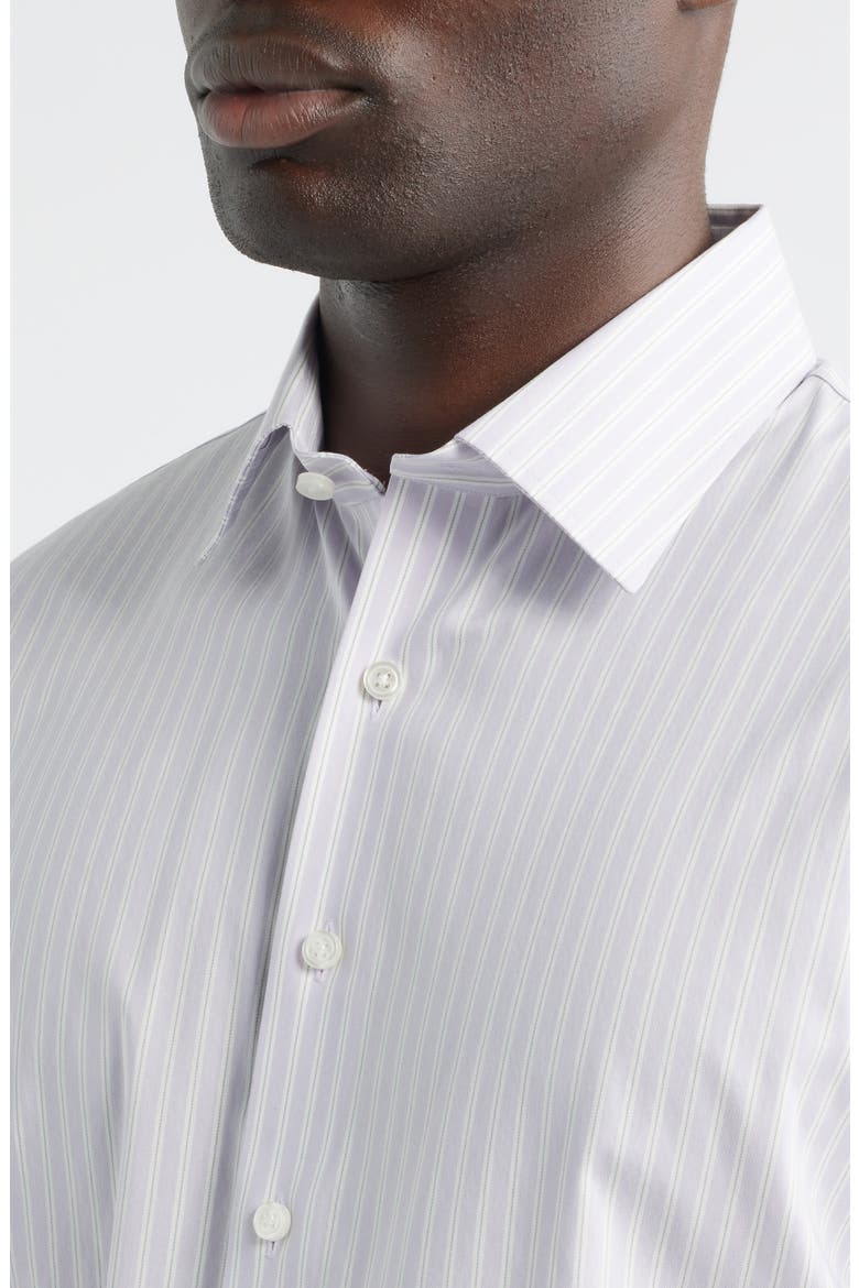 Trim Fit Premium Performance Dress Shirt, Alternate, color, PURPLE SOLARA STRIPE