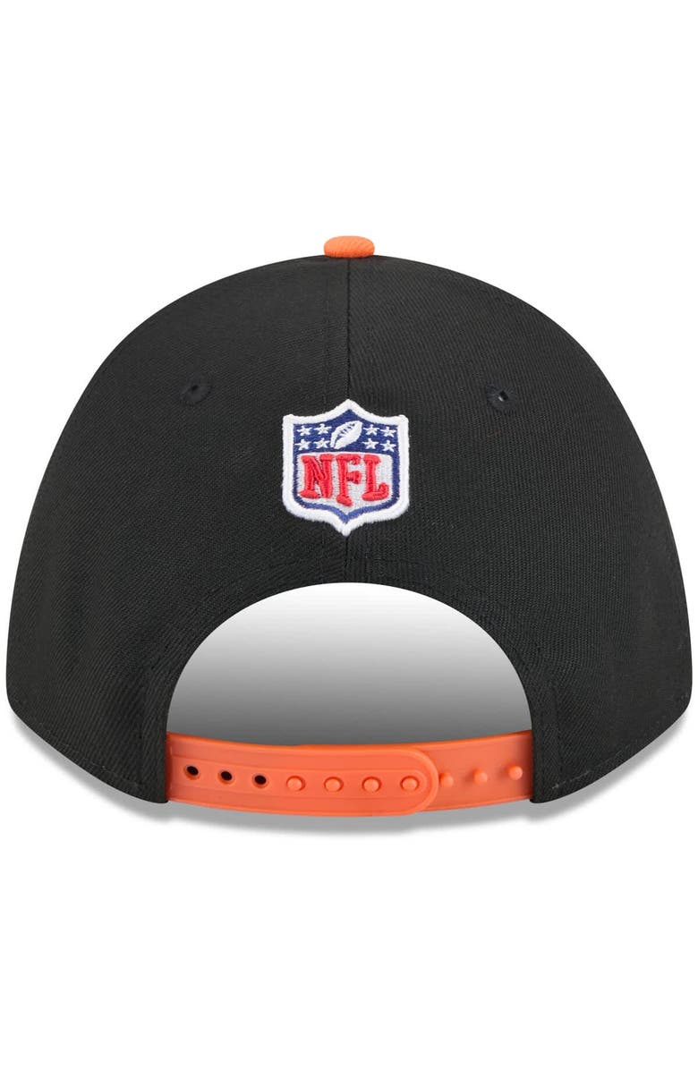 New Era Men's New Era Black/Orange Denver Broncos 2025 NFL Draft 9FORTY A-Frame M-Crown Adjustable Hat, Alternate, color, 