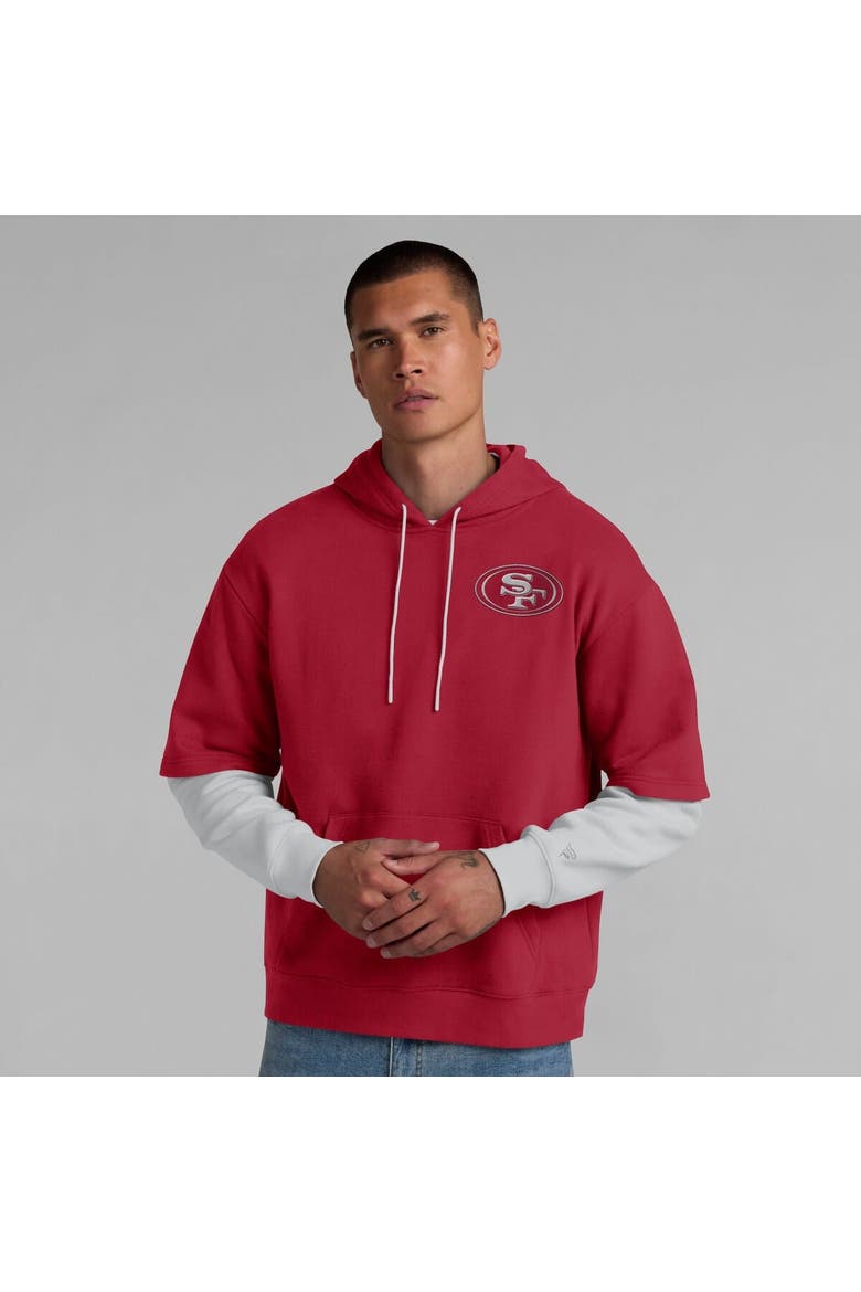 Unisex Fanatics  Scarlet San Francisco 49ers Sleek Elements Pullover Hoodie, Alternate, color, Scarlet