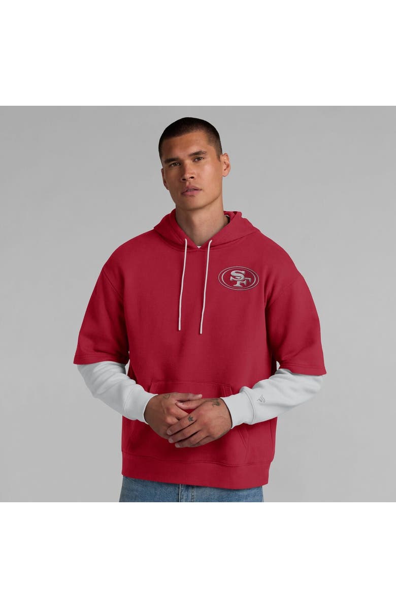 FANATICS Unisex Fanatics  Scarlet San Francisco 49ers Sleek Elements Pullover Hoodie, Alternate, color, Scarlet