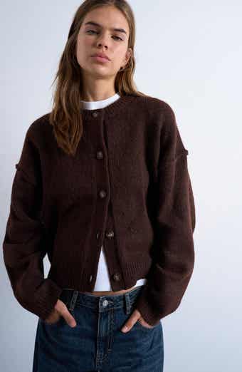 Topshop Exposed Seam Relaxed Fit Cardigan