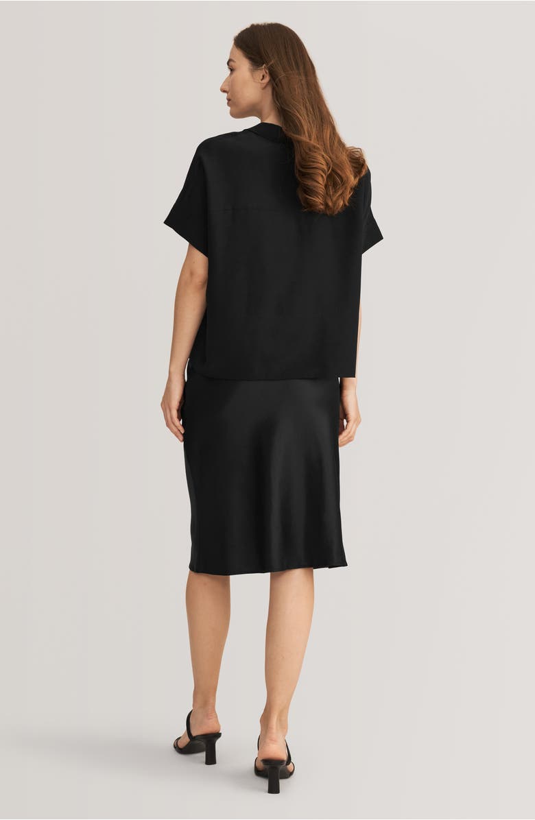 Lilysilk Casual Short Sleeves Loose Silk Shirt, Alternate, color, Black