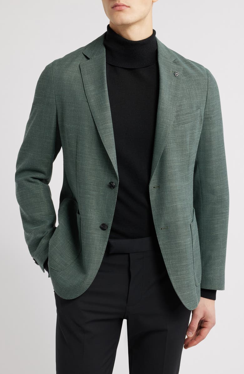 BOSS Hanry Slub Stretch Sport Coat, Main, color, Light Green