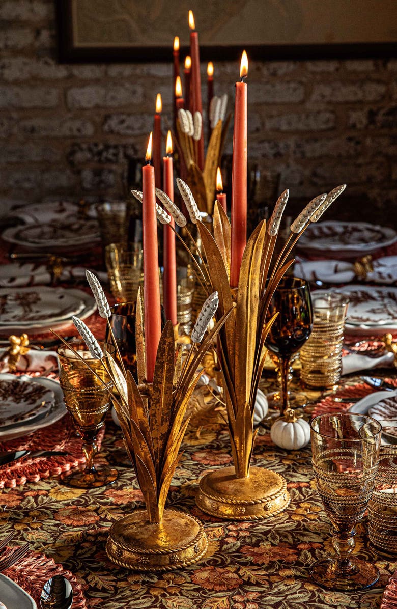 Juliska Forest Walk Wheat 13-Inch Candleholder, Alternate, color, Gold