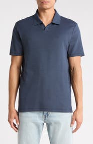 Calvin Klein Micro Waffle Johnny Collar Top