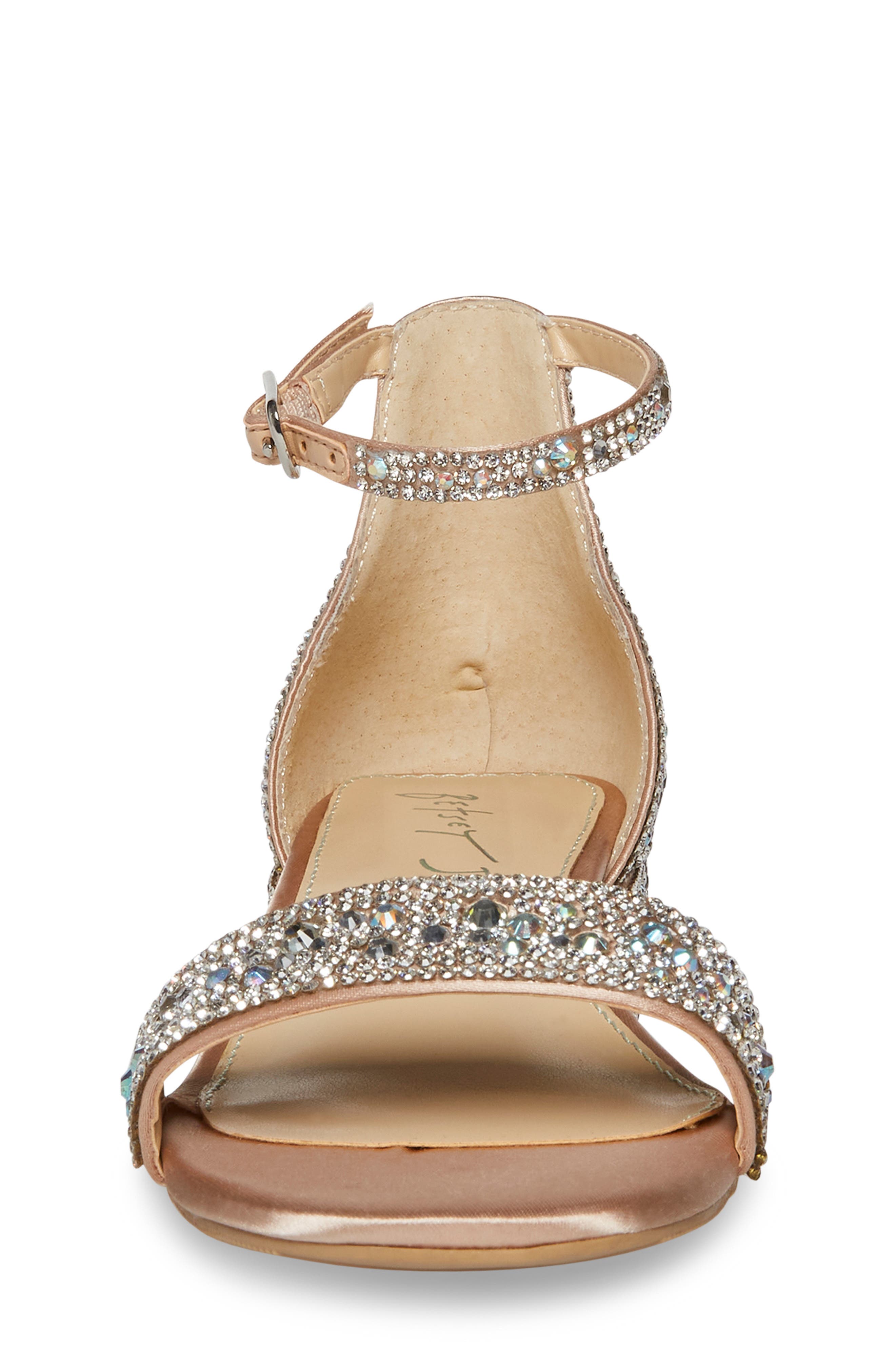 Rhinestone Ankle Strap Sandal, Alternate, color, CHAMPAGNE