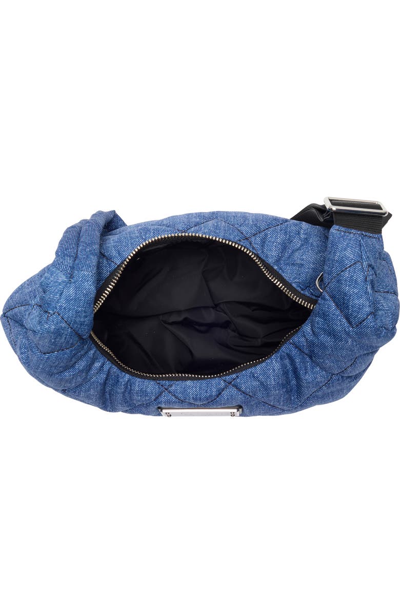 Marc Jacobs Quilted Denim Effect Nylon Crossbody Bag, Alternate, color, Denim Blue