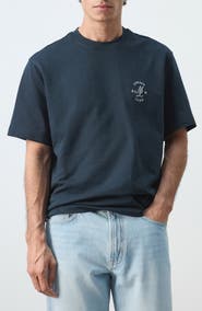 MANGO Cotton Embroidered Graphic T-Shirt