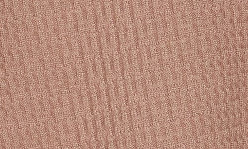 Adrianna Papell Frayed Waffle Knit Cardigan In Cocoa