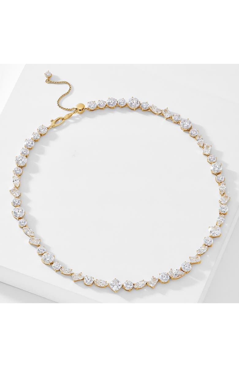 Nadri Large Cubic Zirconia Choker Necklace, Alternate, color, Gold