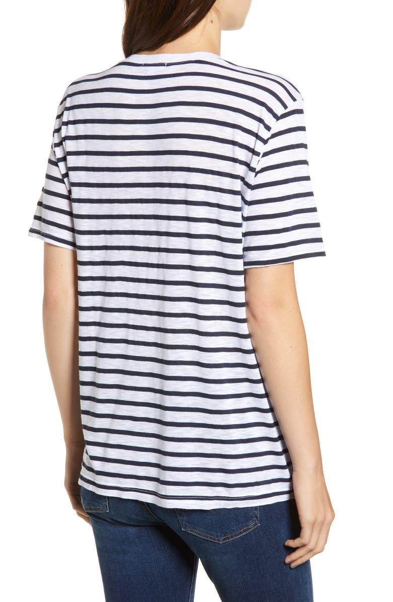 Splendid V-Neck Slub Jersey Tee, Alternate, color, 