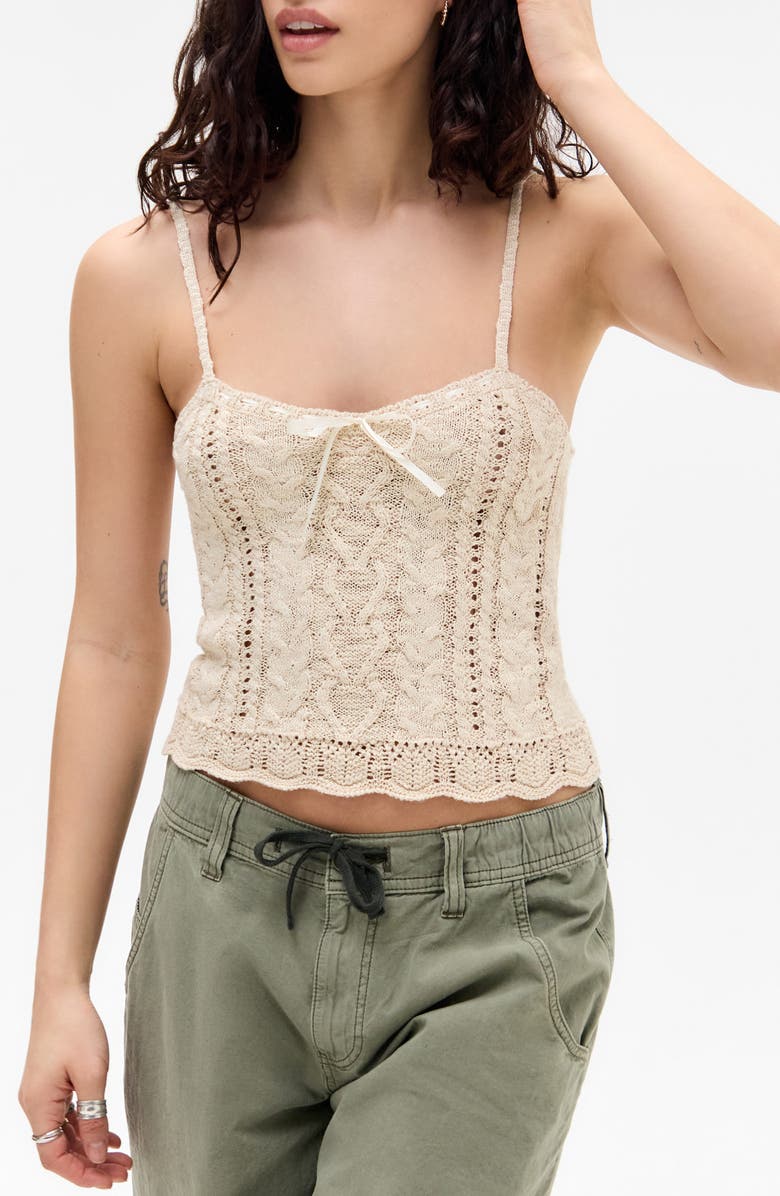 BDG Urban Outfitters Cable Stitch Camisole, Main, color,