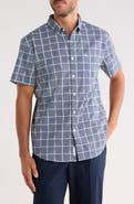 Original Penguin Tiles Print Stretch Cotton Button-Down Shirt