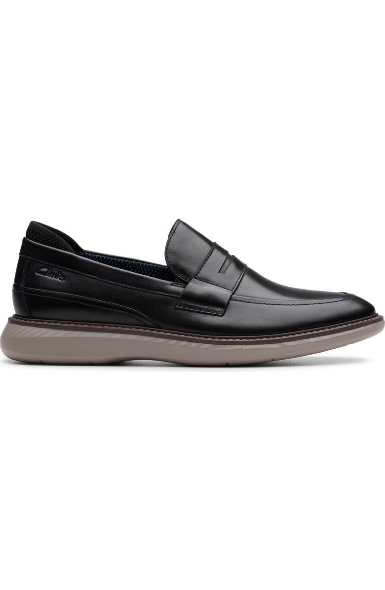 Clarks<sup>®</sup> Brantin Loafer, Alternate, color, Black Leather