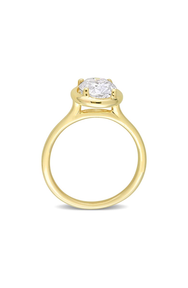 DELMAR Oval Lab Created Moissanite Ring, Alternate, color, Gold