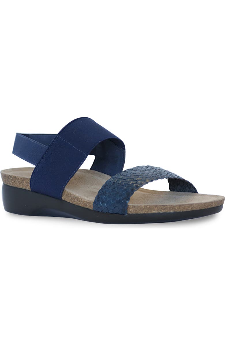 Munro Pisces Sandal, Main, color, Navy Woven