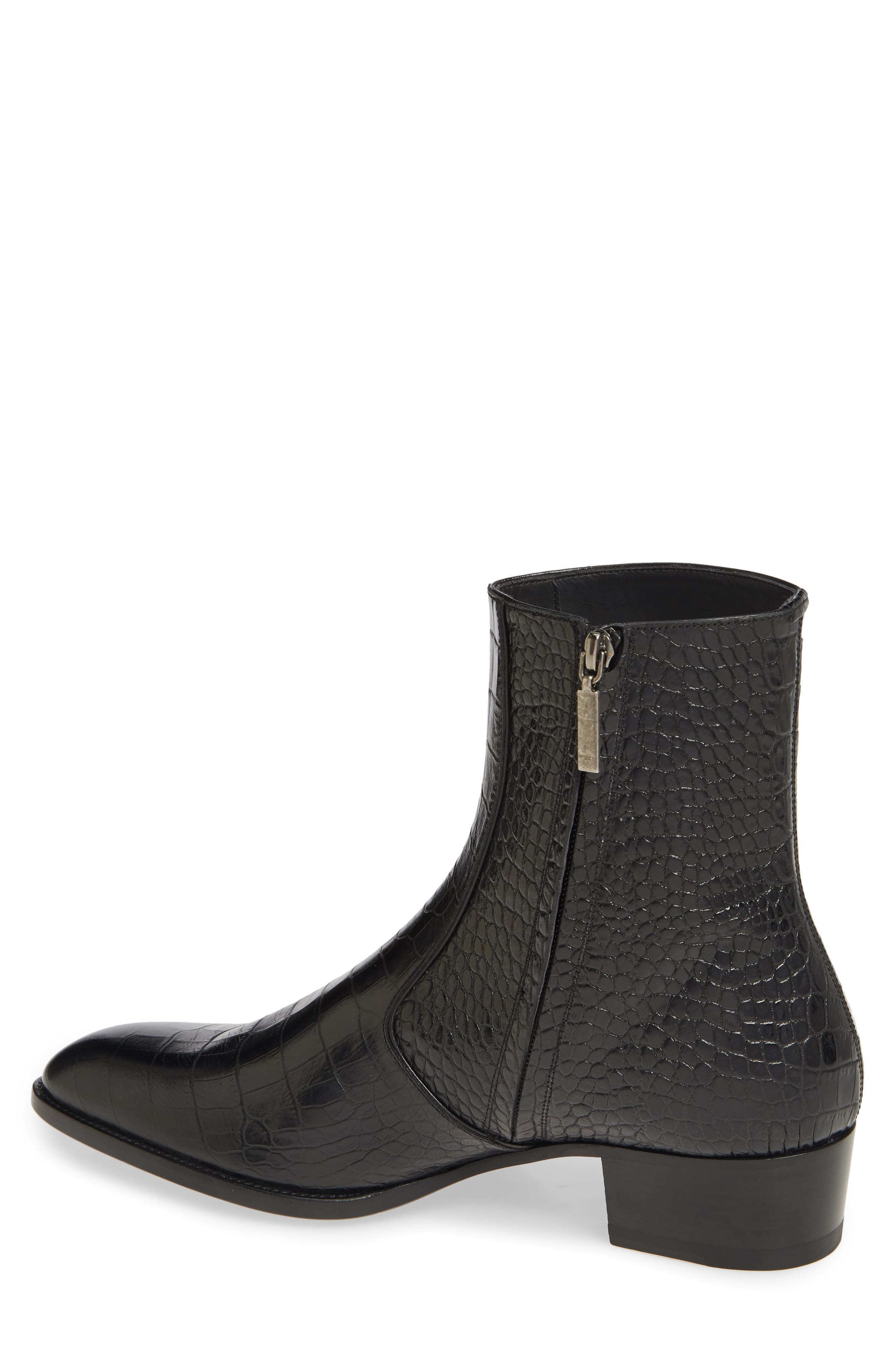 Wyatt Zip Boot, Alternate, color, BLACK LEATHER