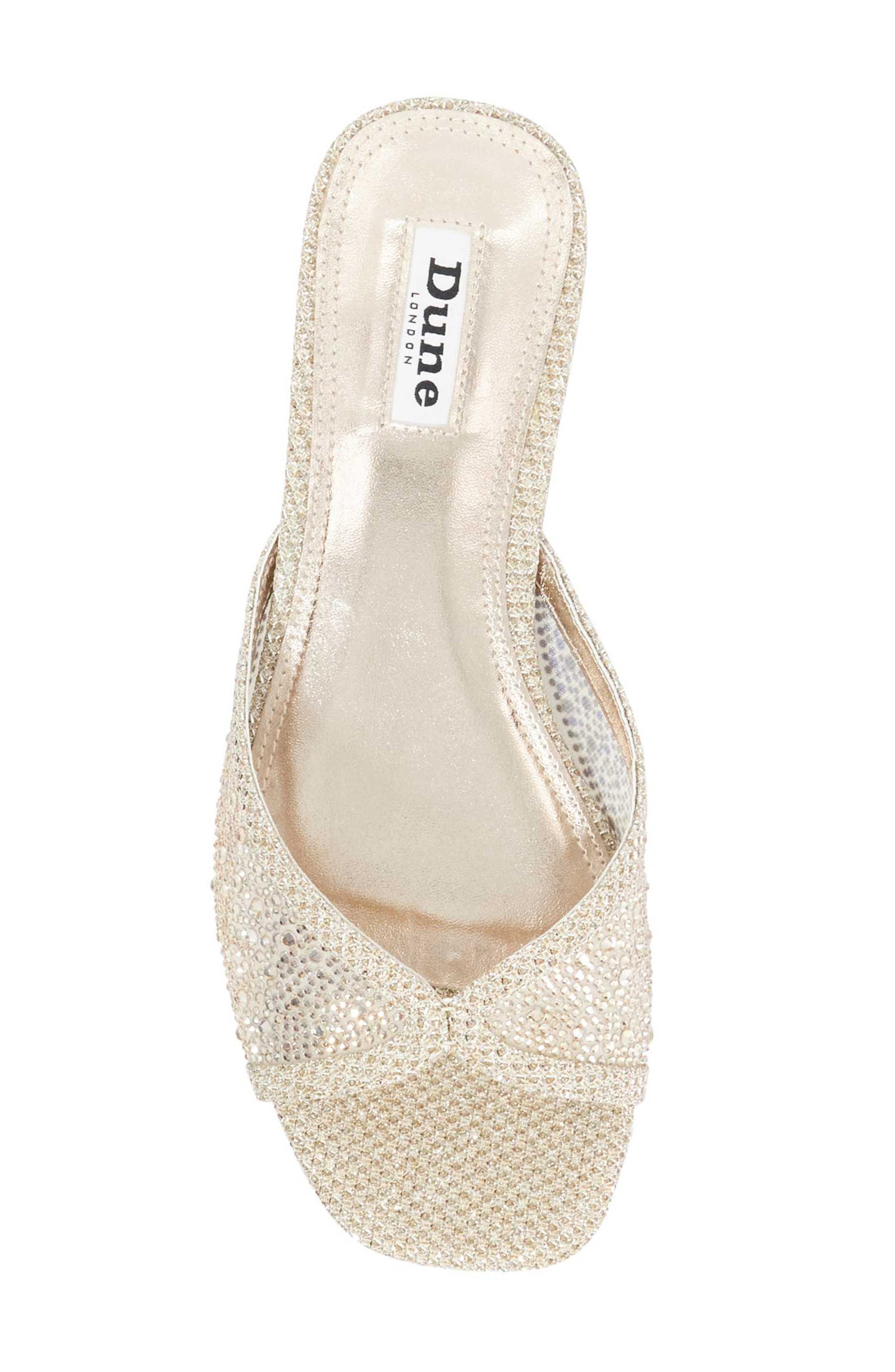 Dune London Naya Crystal Studded Sandal, Alternate, color, Gold