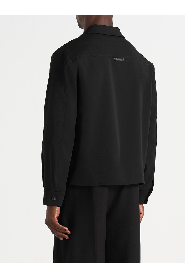 Valen Embroidered Closure Long Sleeve Shirt, Alternate, color, Black