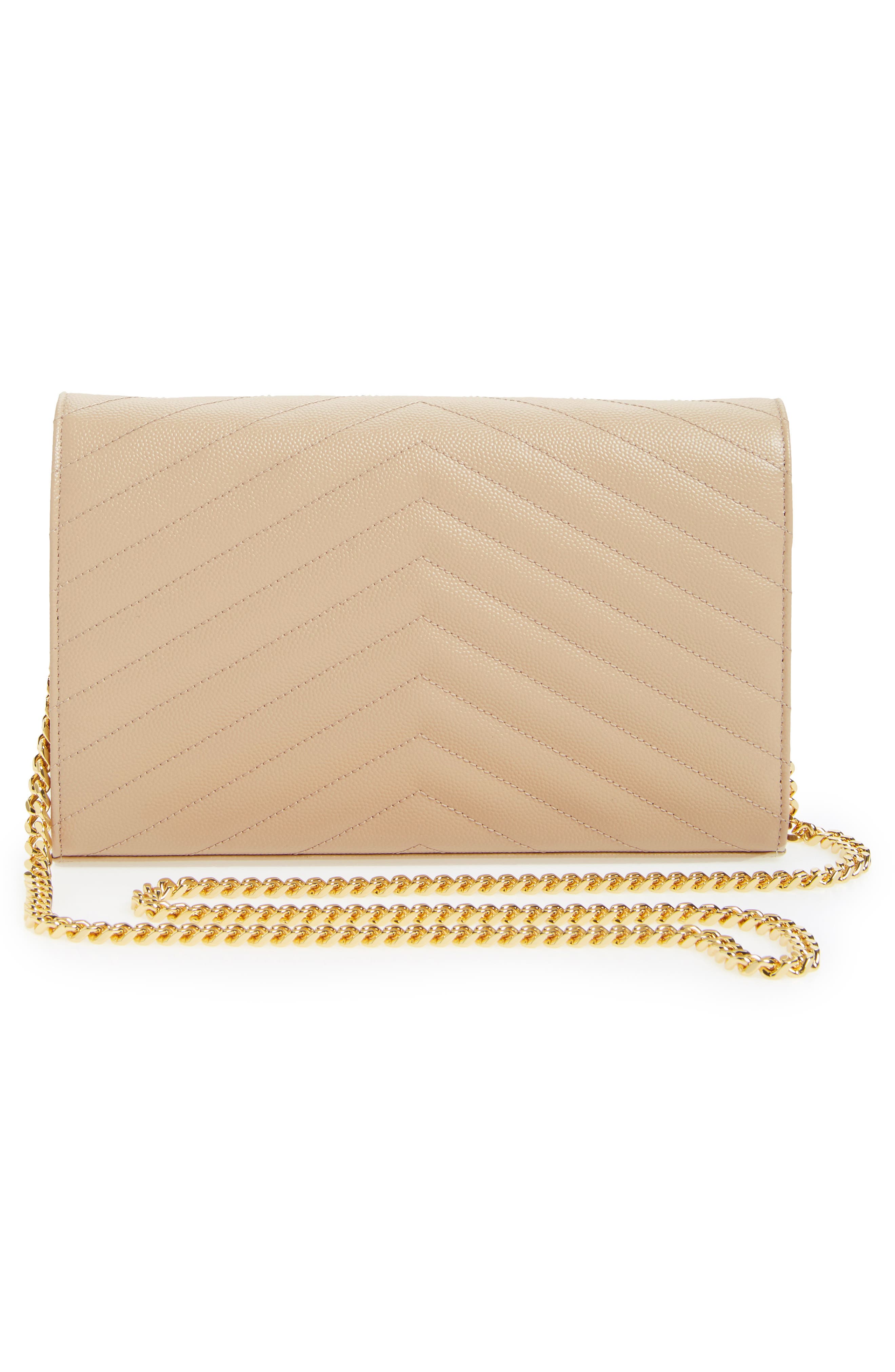 Женские кошельки Saint Laurent Cassandre Matelassé Leather Wallet on a Chain — фото 4