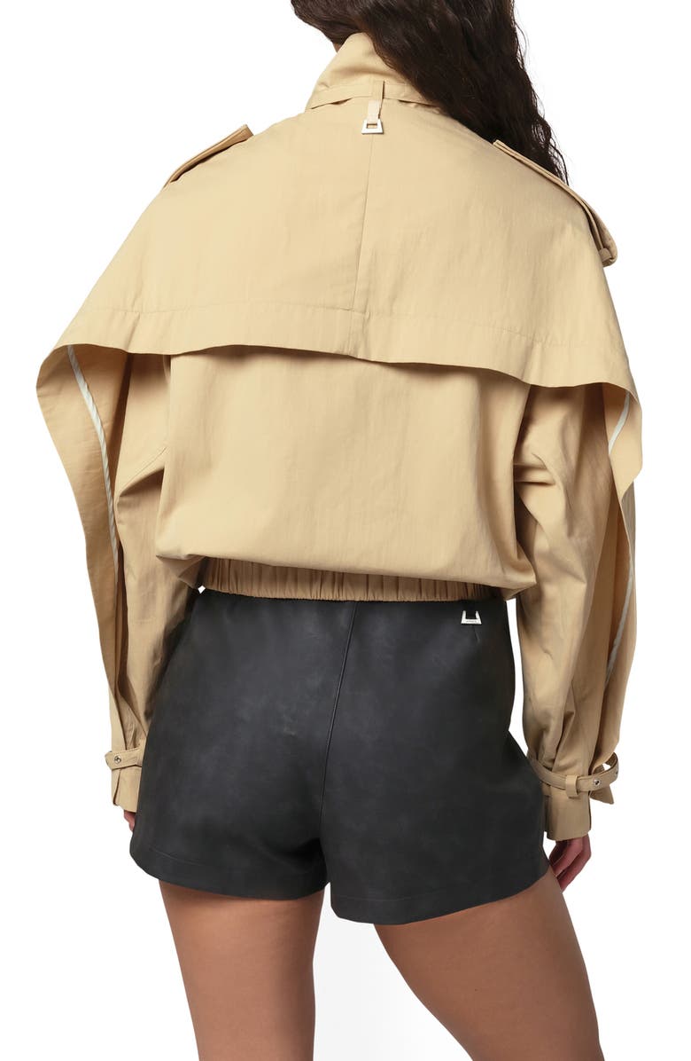 Apparis Thea Balloon Sleeve Rain Jacket, Alternate, color, Sandstone