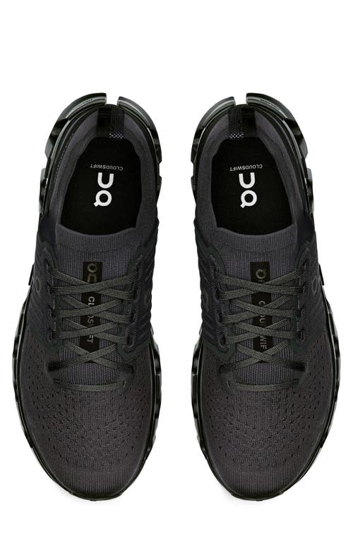 On Cloudswift 4 Running Shoe In Black/eclipse
