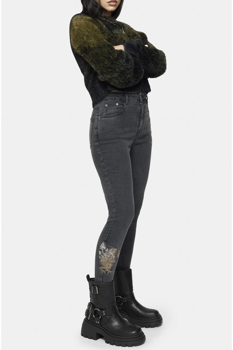 Hexborn Baba Yaga Denim Skinny Jean, Alternate, color, Grey