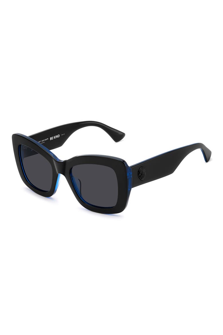54mm Rectangular Sunglasses, Alternate, color, BLACK BLUE/ GREY