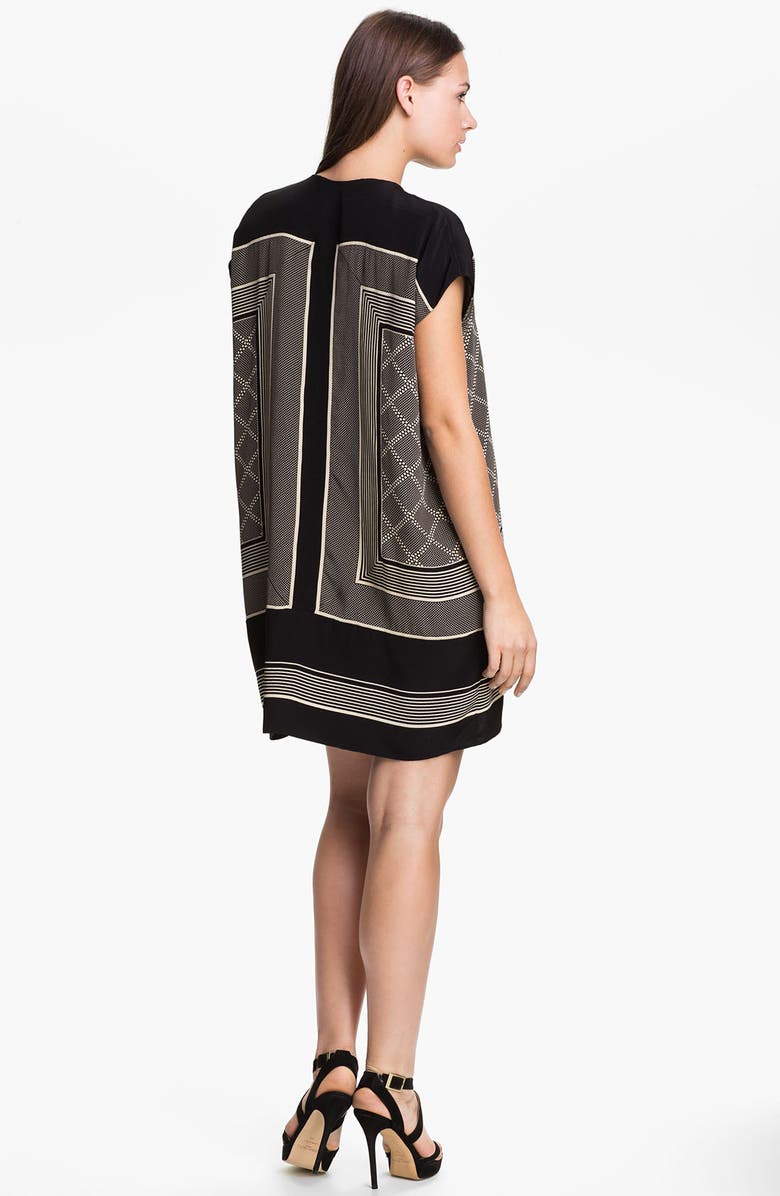 Vince Scarf Print Shift Dress, Alternate, color, 