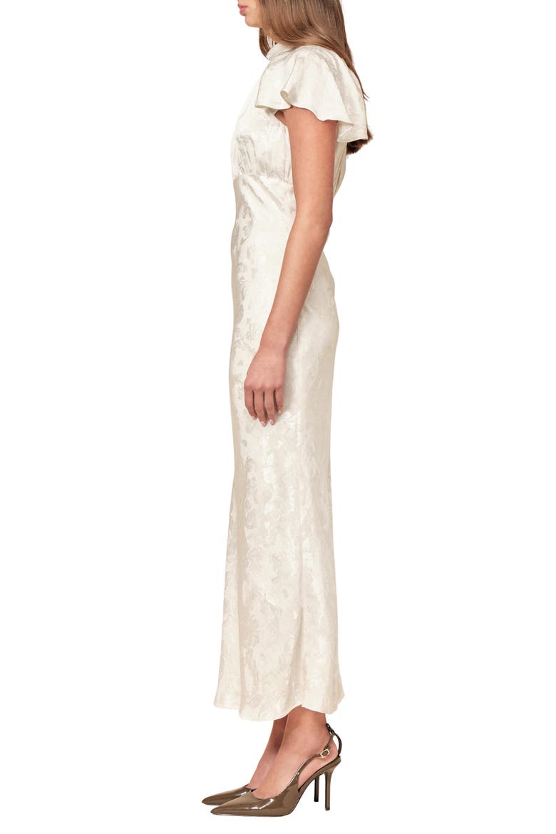 Cherie Mock Neck Burnout Midi Dress, Alternate, color, IVORY BURN