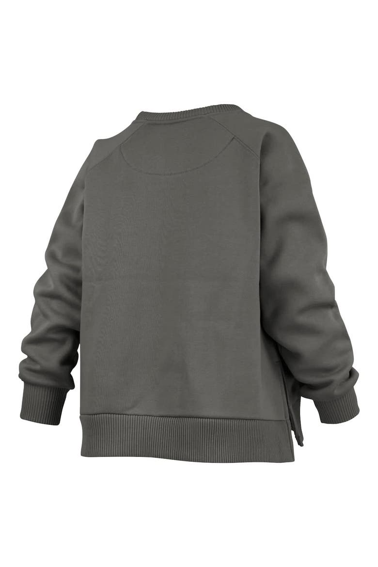 Women's Pressbox Charcoal Miami Hurricanes Pocketed Raglan Pullover Sweatshirt, Alternate, color, Charcoal