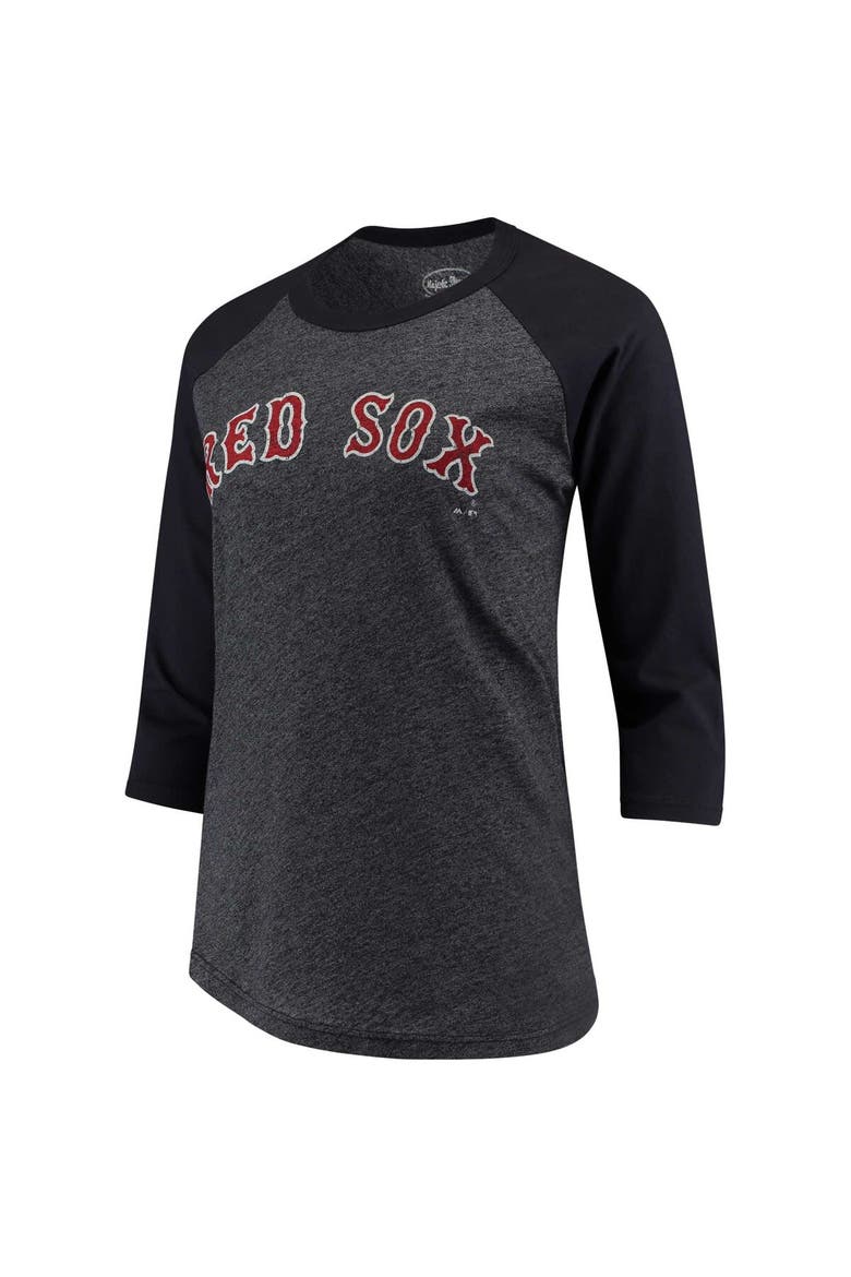 Women's Majestic Threads David Ortiz Navy Boston Red Sox 3/4-Sleeve Raglan Name & Number T-Shirt, Alternate, color, Navy