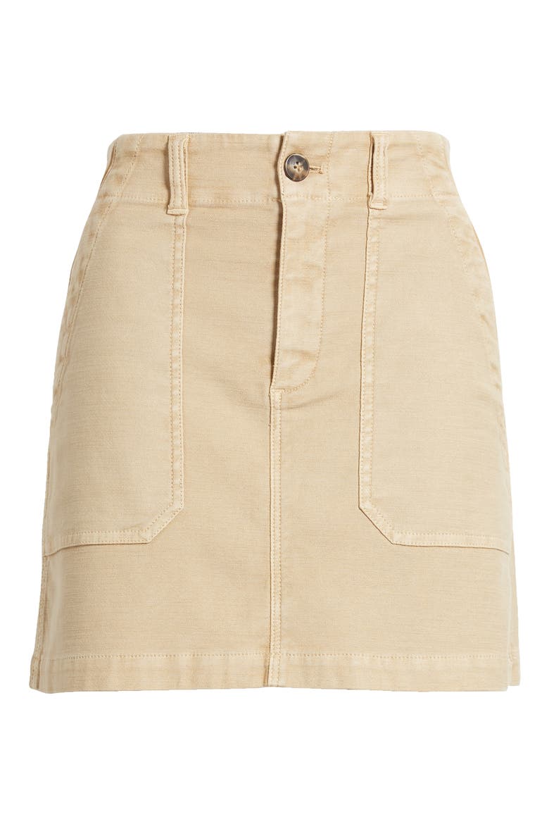 Surplus Stretch Organic Cotton Blend Miniskirt, Alternate, color, LARK