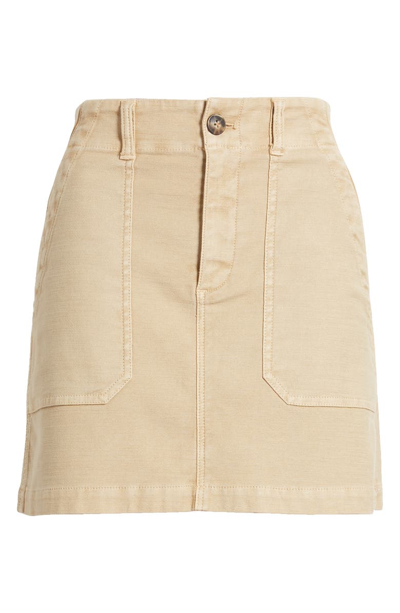 Faherty Surplus Stretch Organic Cotton Blend Miniskirt, Alternate, color, Lark