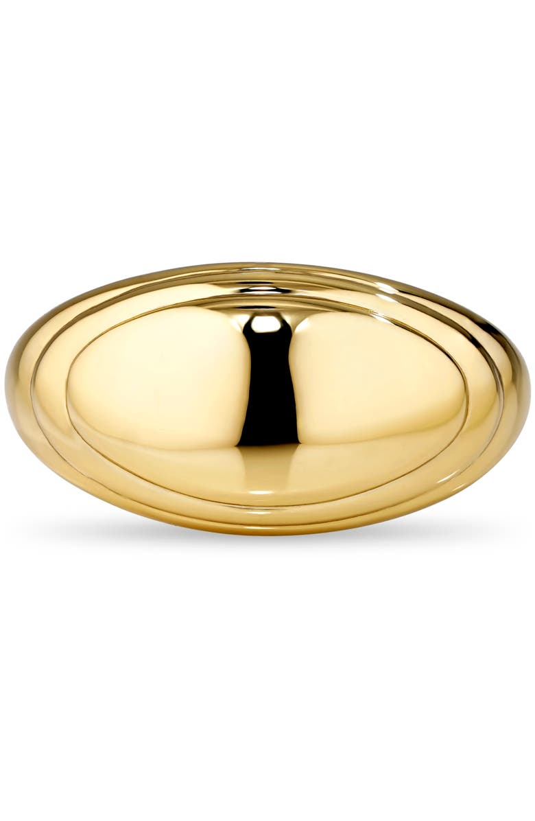 DEVATA Contour-lined Dome Ring in Gold Plated Sterling Silver, Alternate, color, Yellow Gold